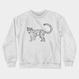 Roaming - Snow Leopard Sketch Crewneck Sweatshirt